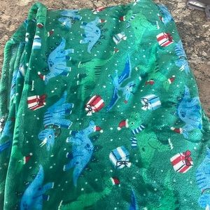 Dinosaur Christmas Blanket